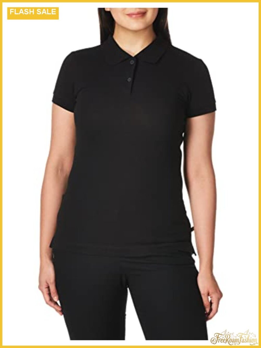 Stretch Pique Polo Shirt Short Sleeve Button Collar Golf Uniform